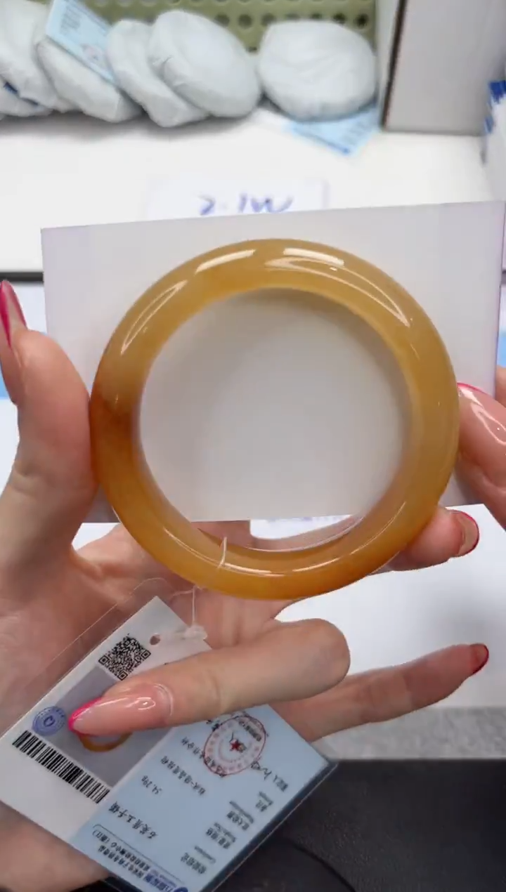 未镶嵌手镯石英质玉V110-54.5