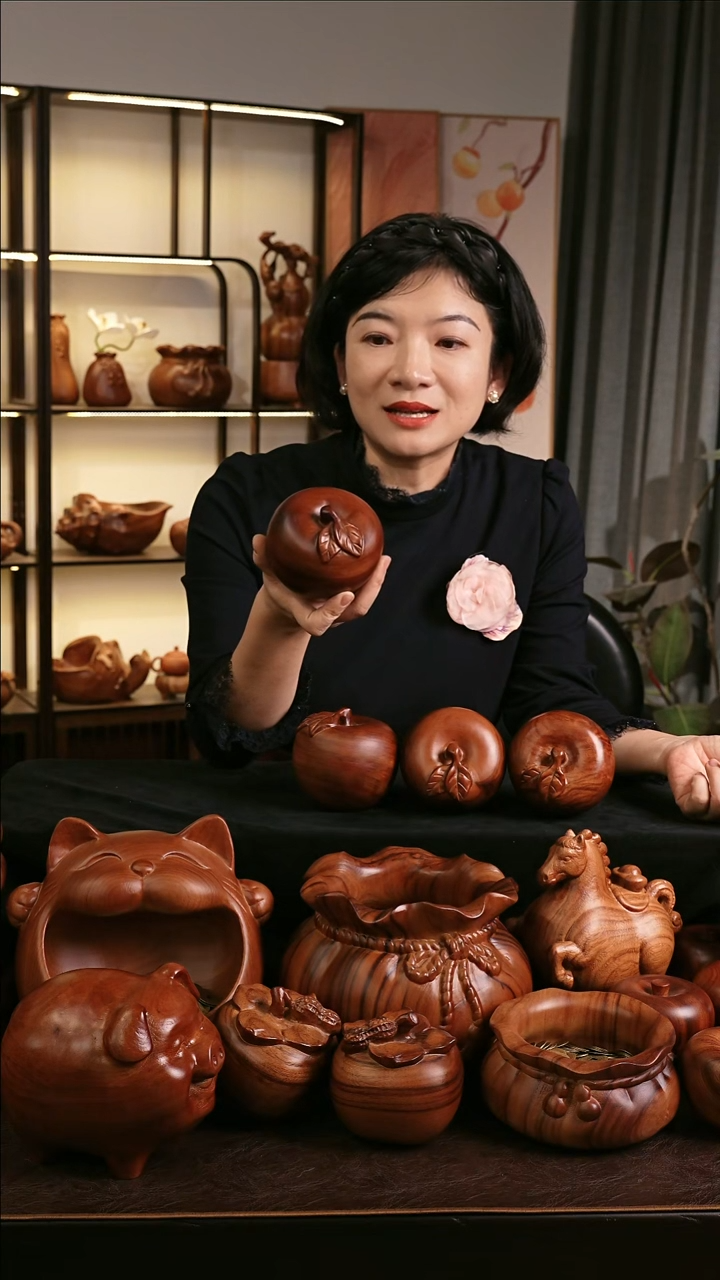 木MB059-2苹果摆件中号微瑕随缘发其一