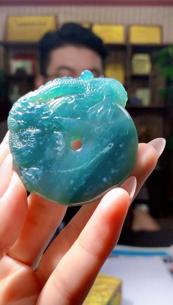 定制翡翠未镶嵌1071hm-毛货挂件12