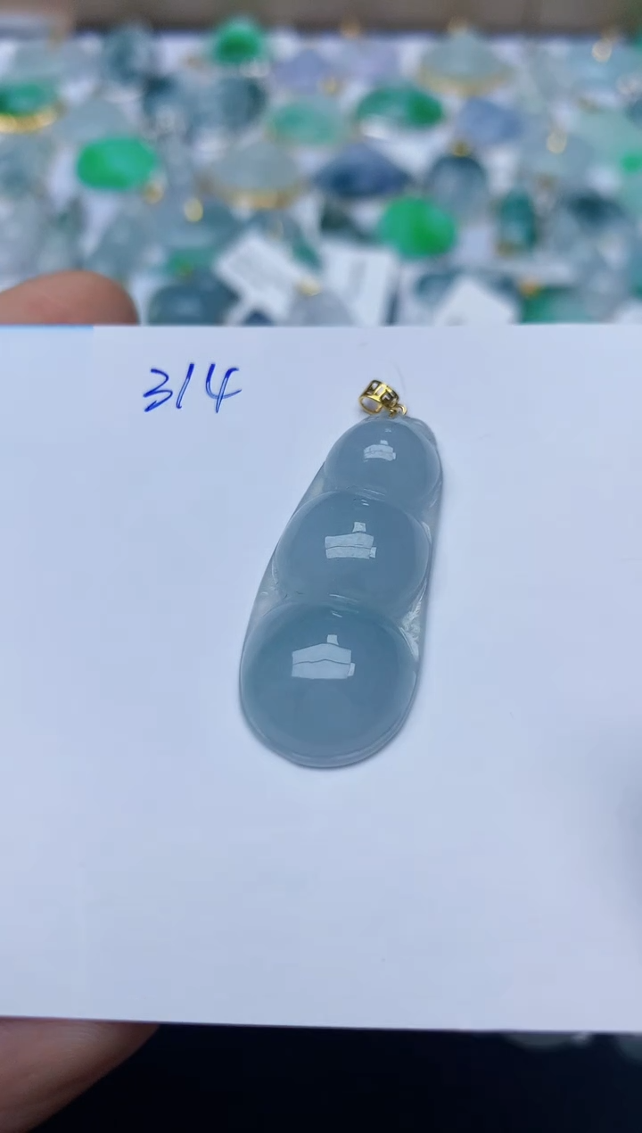 【闪购商品】翡翠颈饰18K金镶嵌天然翡翠A货  