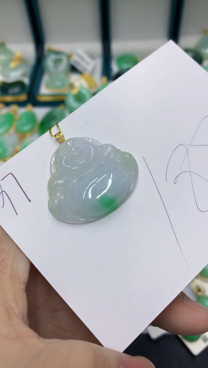 【闪购商品】翡翠颈饰18K金镶嵌号链接