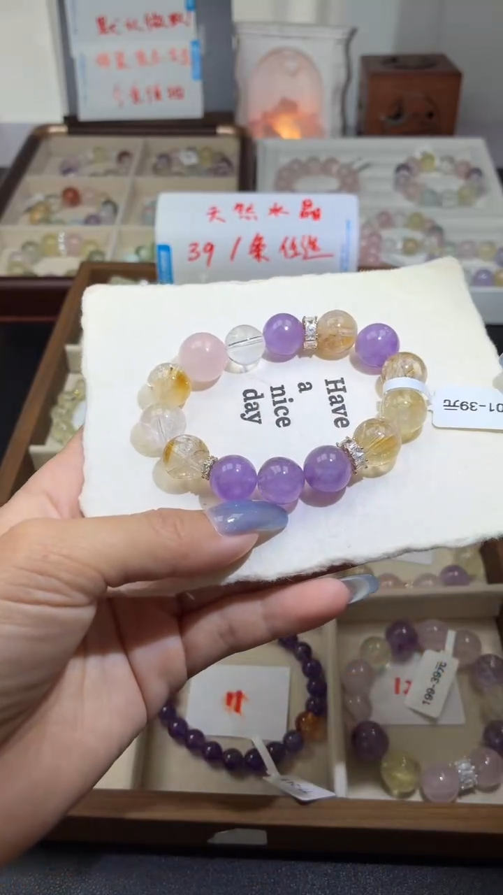 未镶嵌手串水晶201(天然水晶 ,默认有瑕疵 ,确认好再下单哦) 