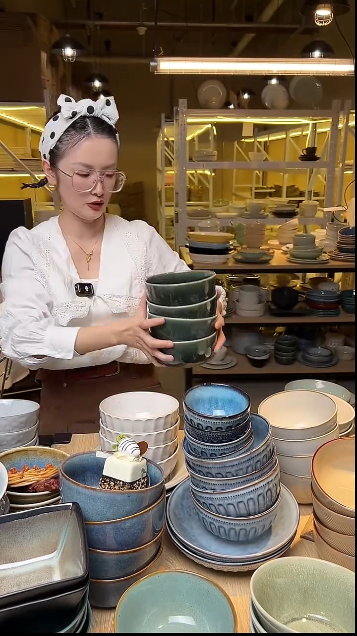 瓷207外贸尾货窑变釉下彩默认瑕疵