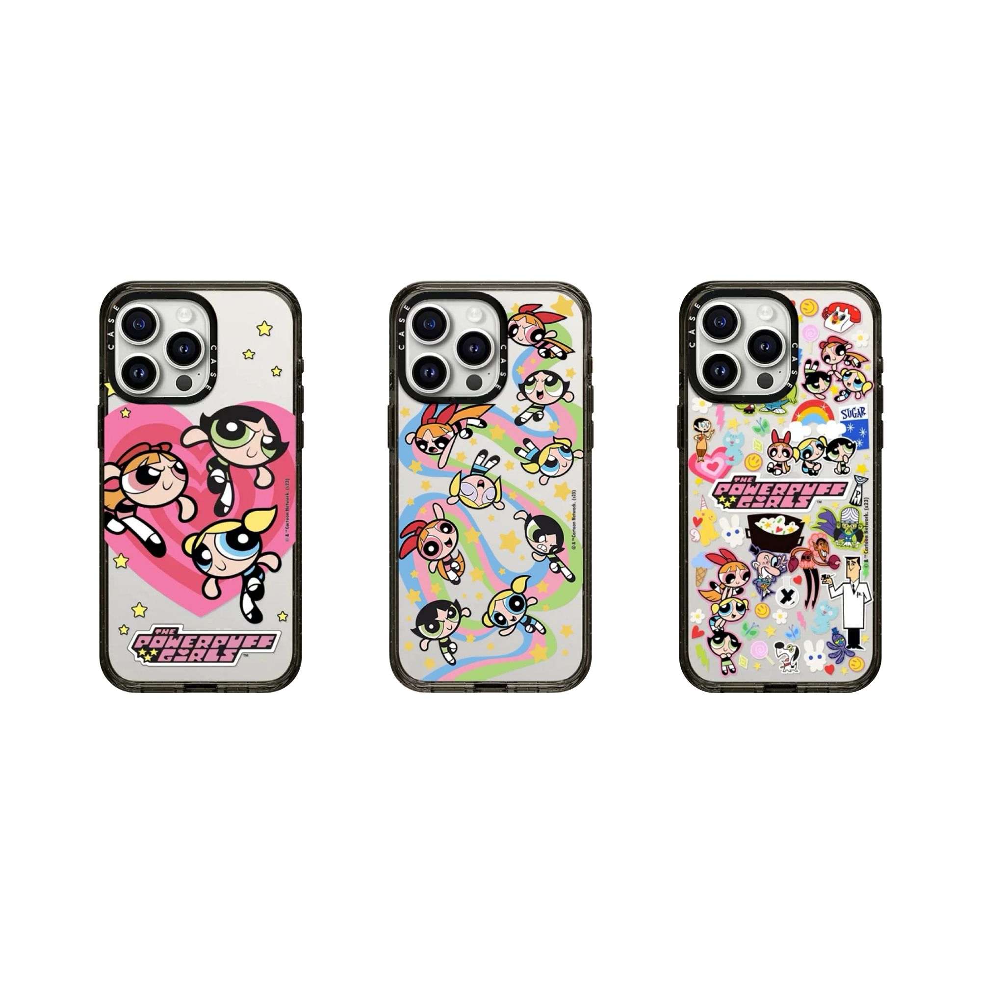 飞天小女警可爱卡通黑边亚克力苹果手机壳适用于iPhone16pro/15等