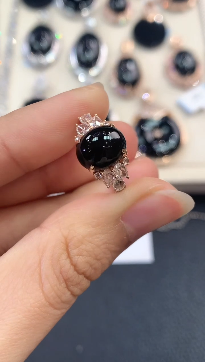 【闪购商品】翡翠戒指18K金镶嵌不退换 D49