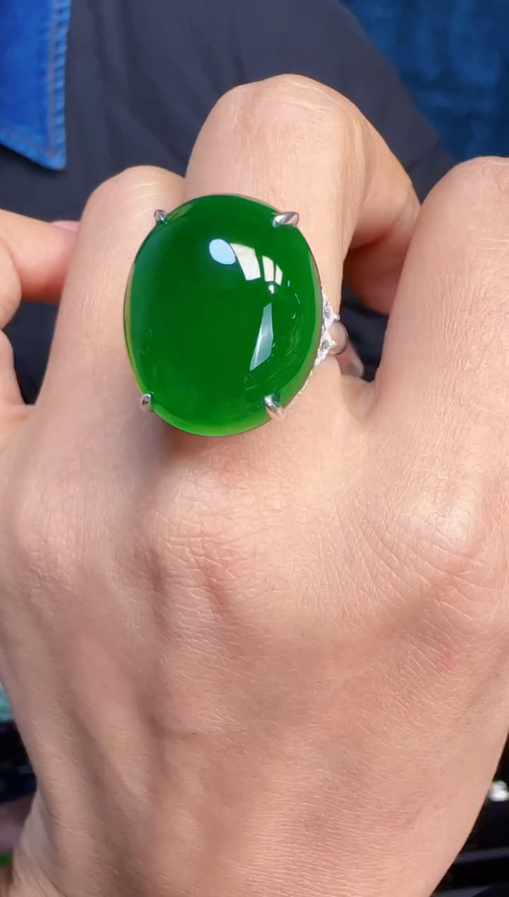 未镶嵌定制翡翠翡翠戒指95