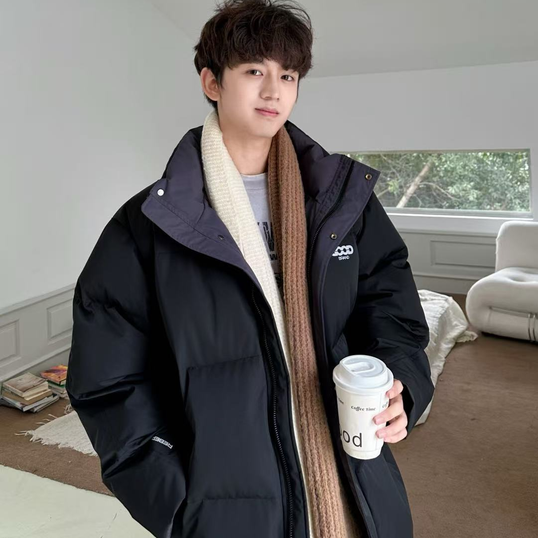 学生（新国标90白鸭绒）立领羽绒服潮流百搭加厚大童外套（假一罚三）