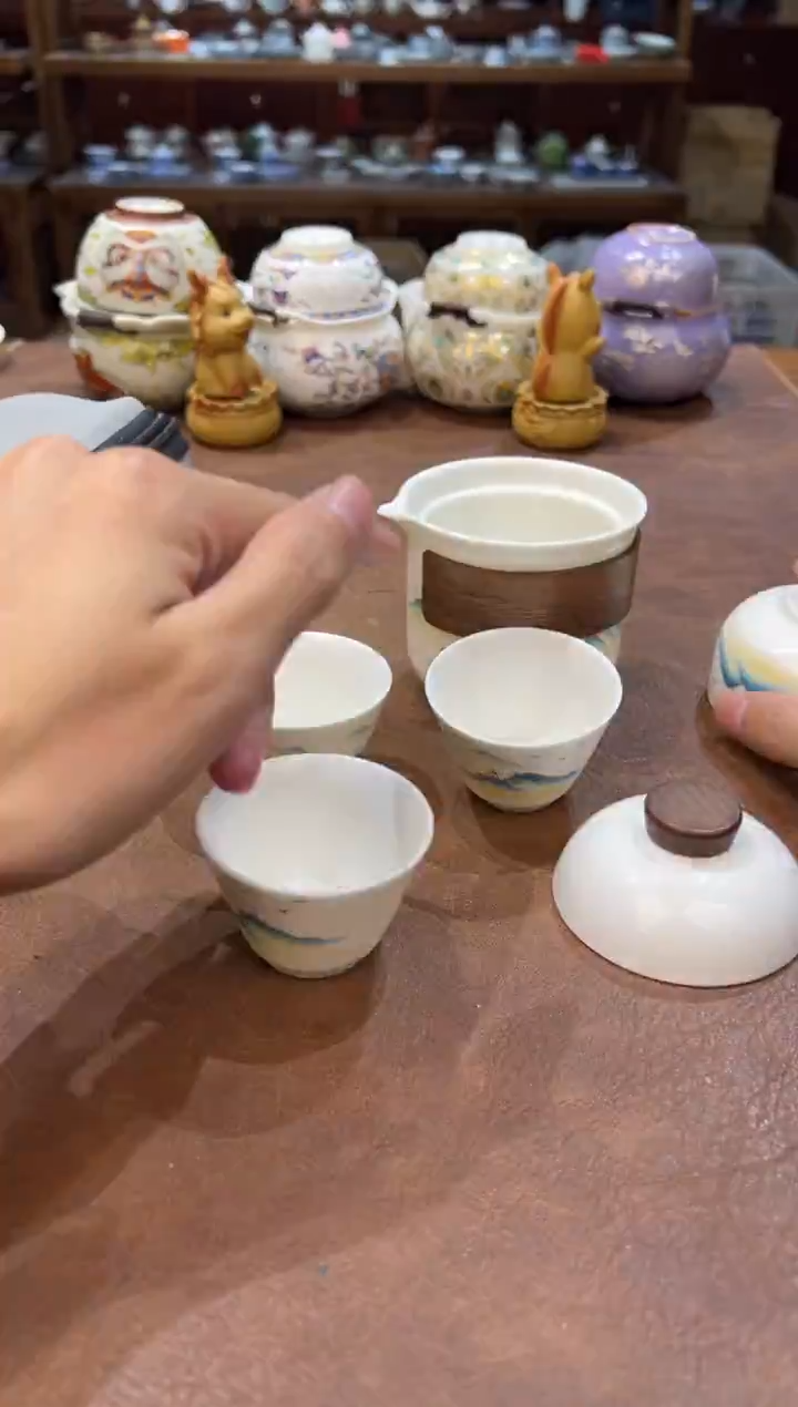 真的很便宜会开片的旅行茶具