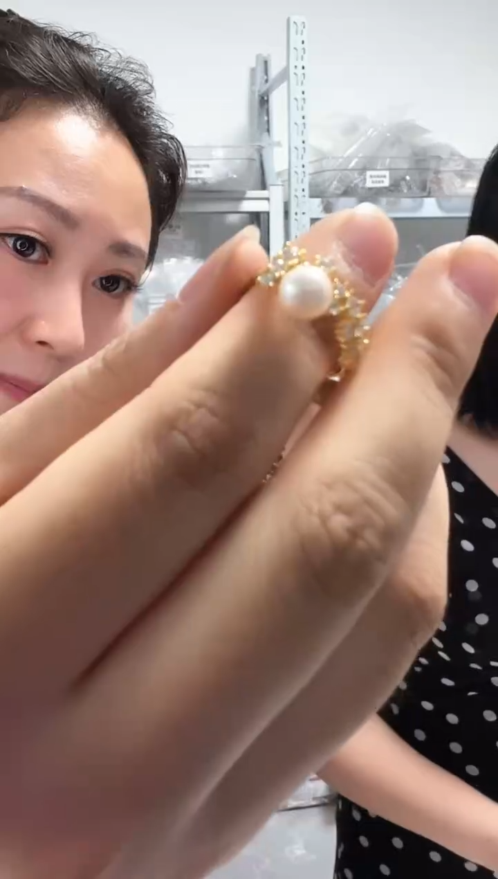 未镶嵌海水珍珠NN珍珠戒指@@p0265