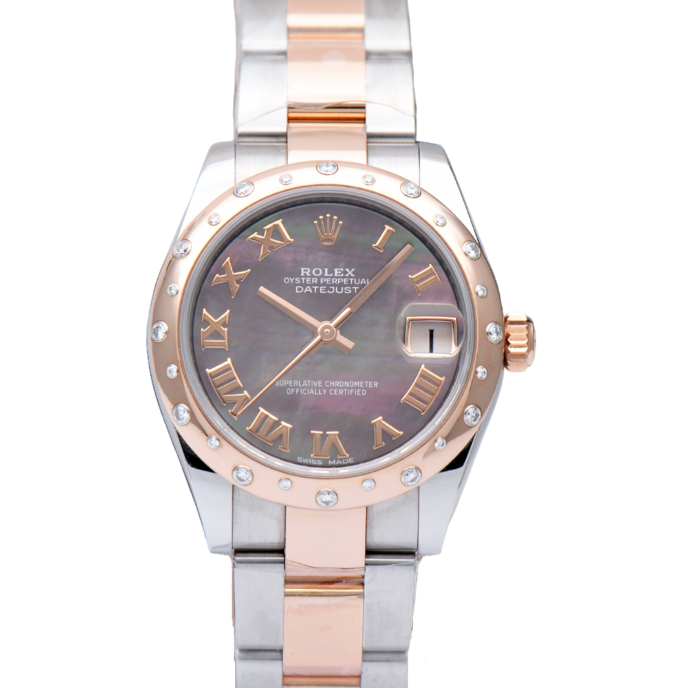 99新 Rolex/劳力士 女装日志型178341间玫瑰金原钻31mm自动机械表