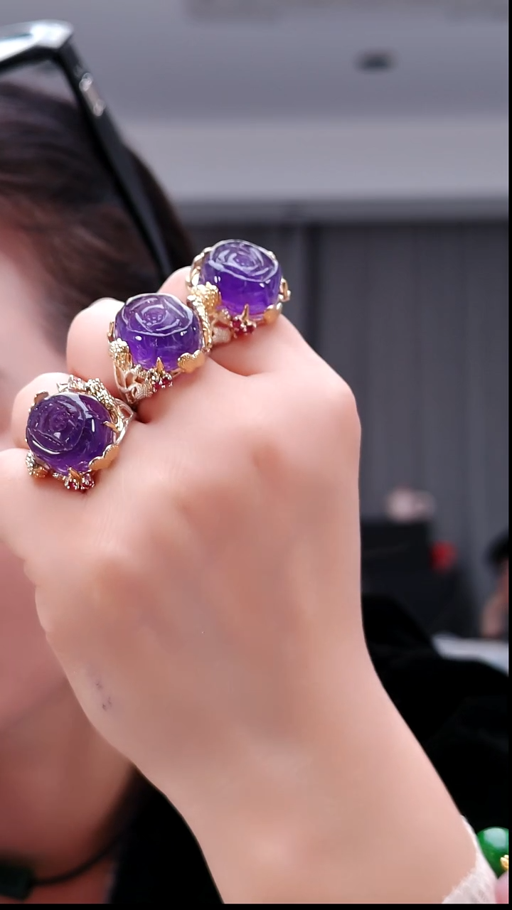 未镶嵌戒指水晶0767紫水戒指