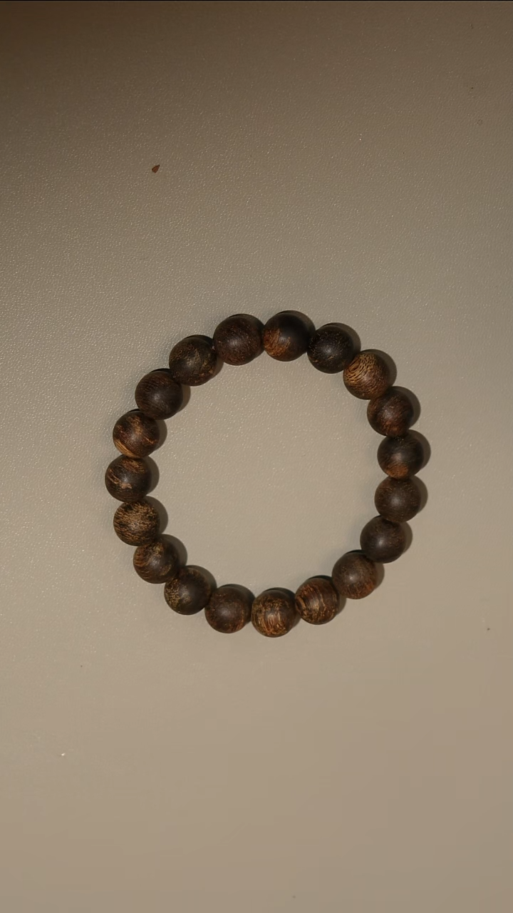 沉香手串文莱黑棋沉水1.0单圈手串12.5克