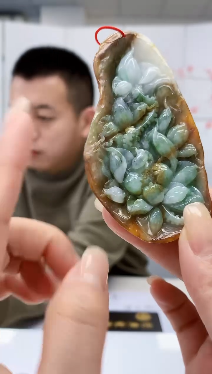 【闪购商品】定制翡翠未镶嵌4812lr-毛货挂件51