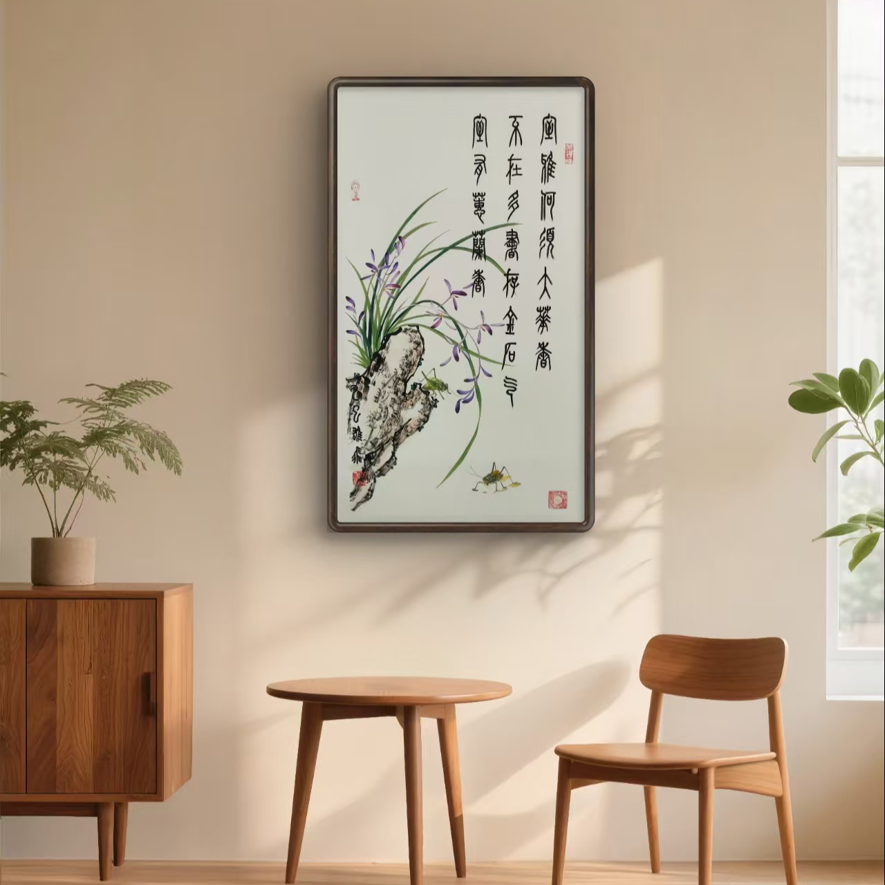 胡雄飞蝈蝈兰花纯手绘 支持定制无框