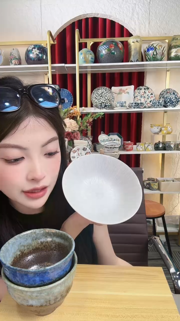 陶瓷京段十草17cm钵一个