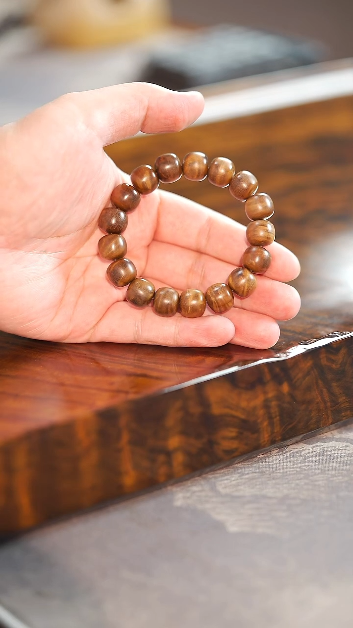 金丝楠手串/手链485号阴沉水波纹13mm老型单圈