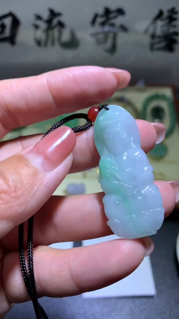 【闪购商品】翡翠颈饰18K金镶嵌042天然缅甸翡翠A货