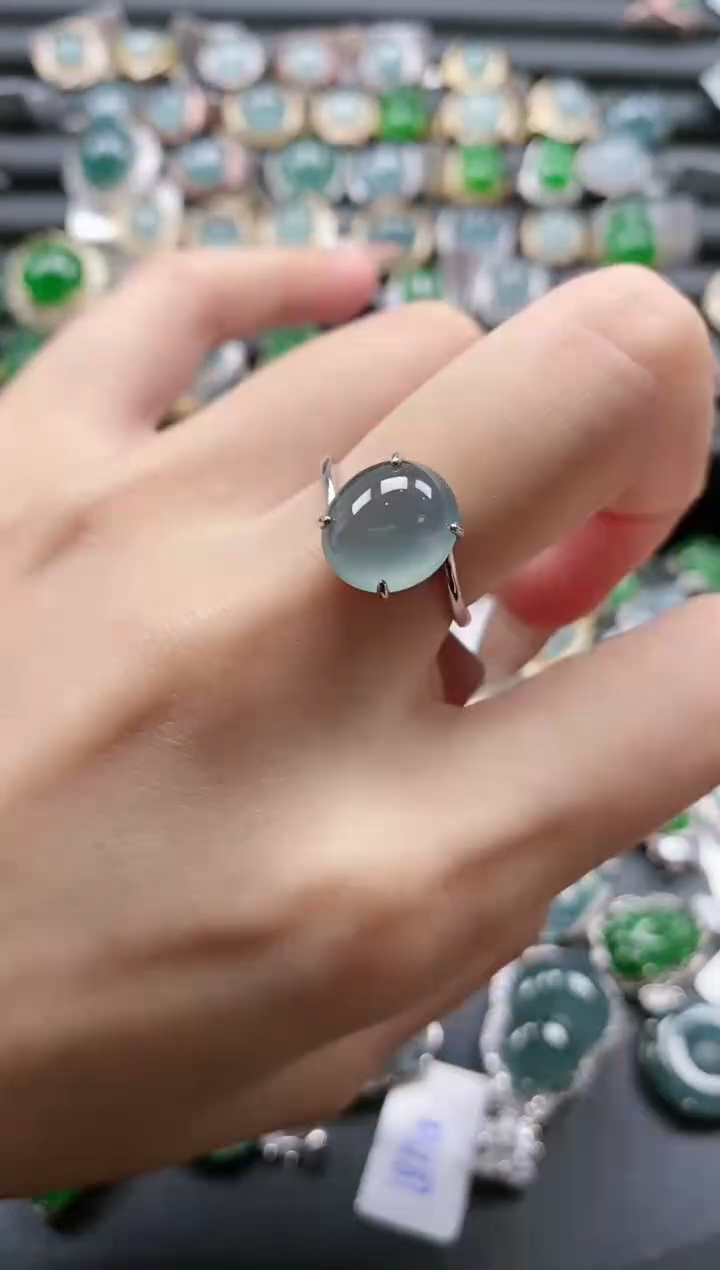 【闪购商品】翡翠戒指银S925镶嵌51151