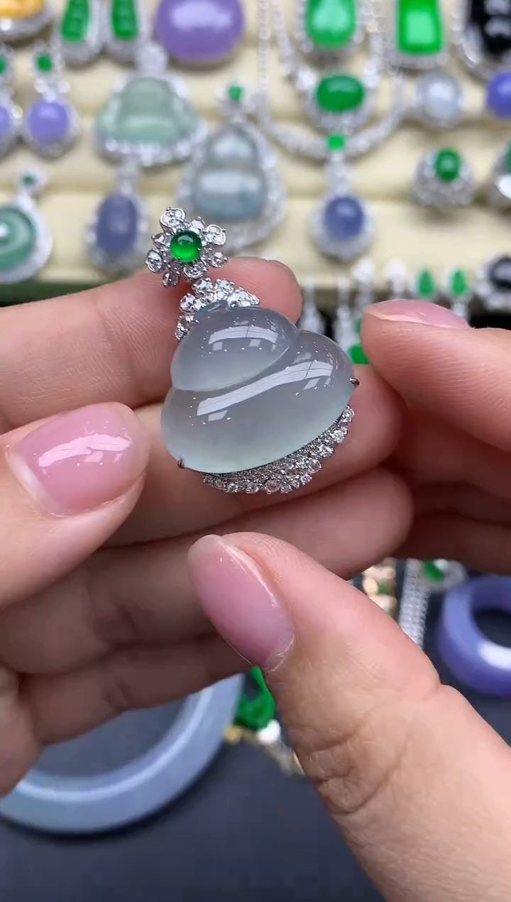 【闪购商品】翡翠颈饰18K金镶嵌618-中国好珍宝