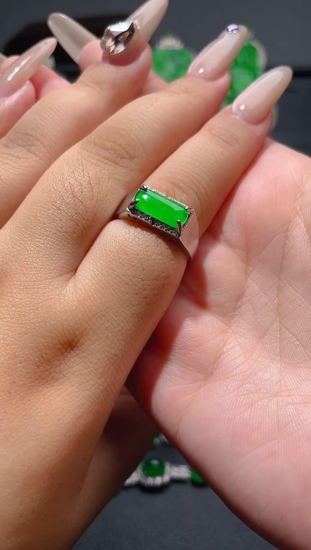 【闪购商品】翡翠戒指未镶嵌天然A货翡翠