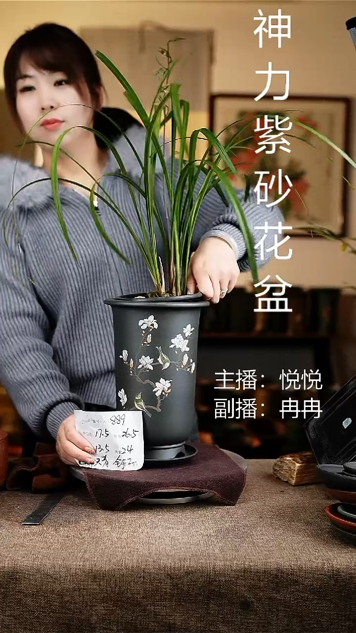 紫砂花盆花卉工艺889+z