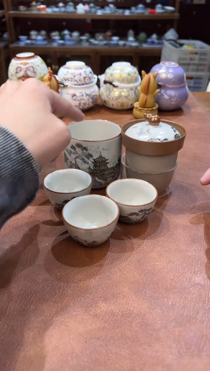 真的很便宜会开片的旅行茶具