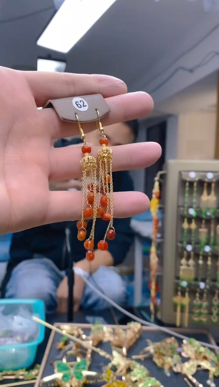 【闪购商品】翡翠耳饰合金252翡翠耳钩