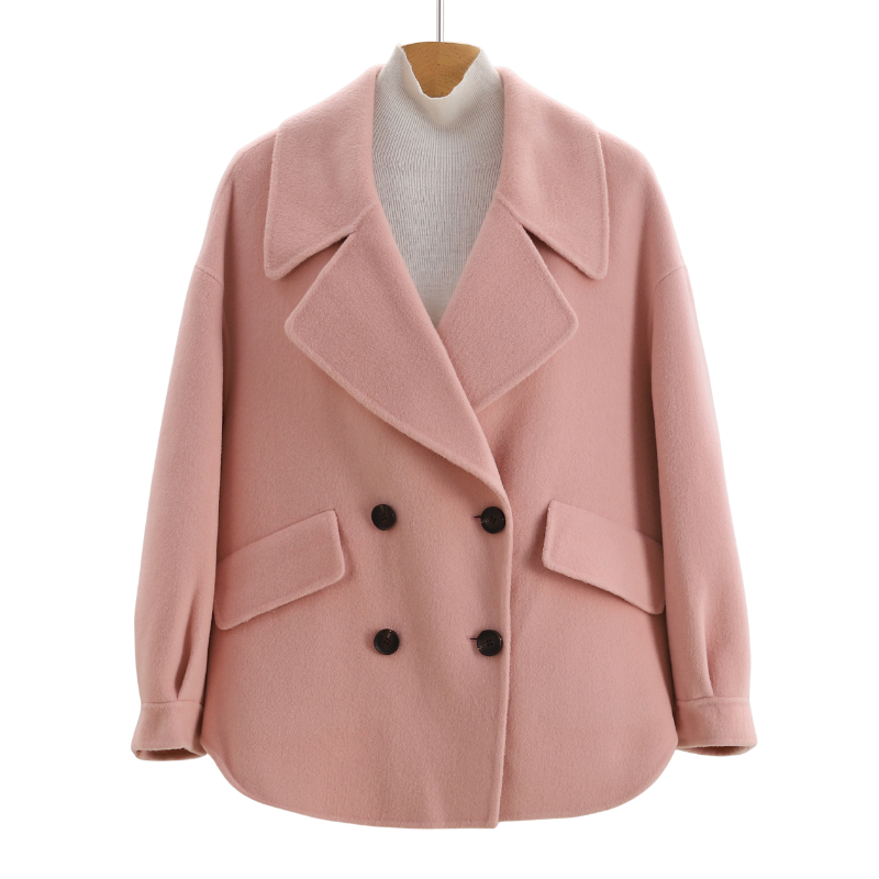 F6209-【璐】方领双排扣双面呢#ZBY58B009