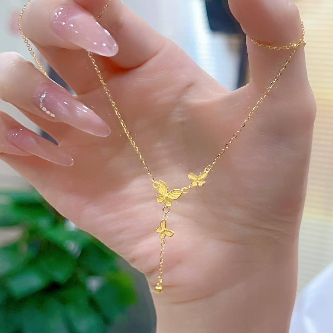 【琪琪专属】足金999满天星梦蝶套链真金足金纯黄金（多退少补）
