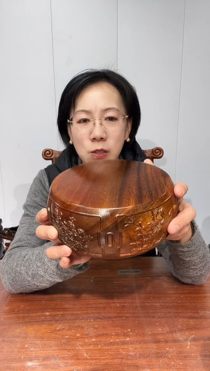 木老花梅兰竹菊圆形18*20*8