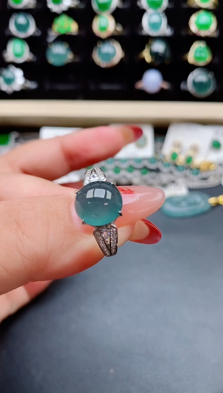 【闪购商品】翡翠戒指银S925镶嵌321321