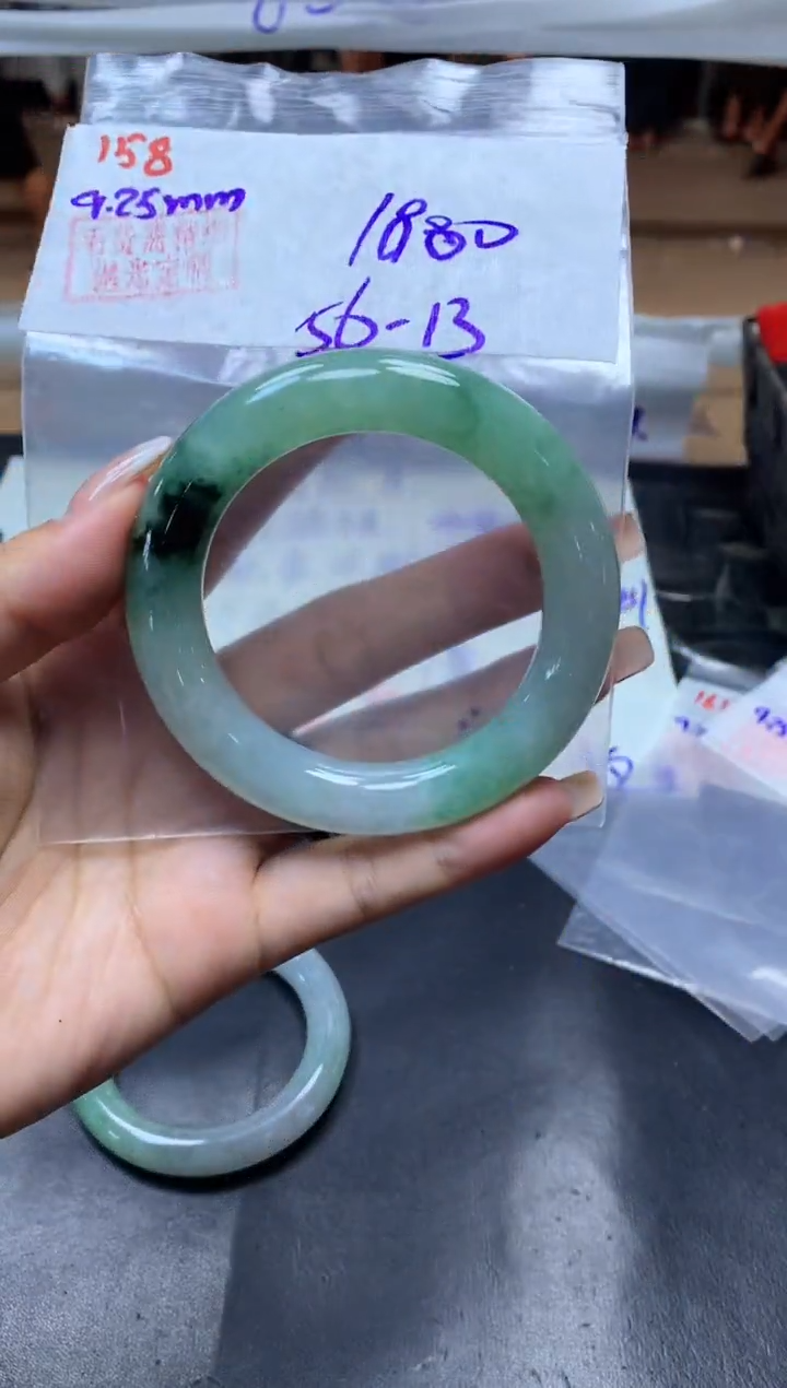 未镶嵌定制翡翠158手镯56+1880元+拍一发一