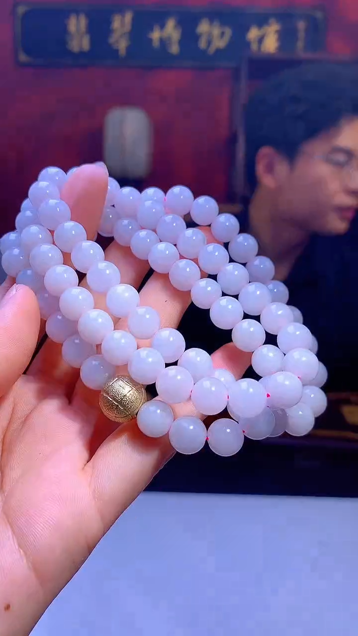 【闪购商品】定制翡翠未镶嵌1002hm-毛货珠链22