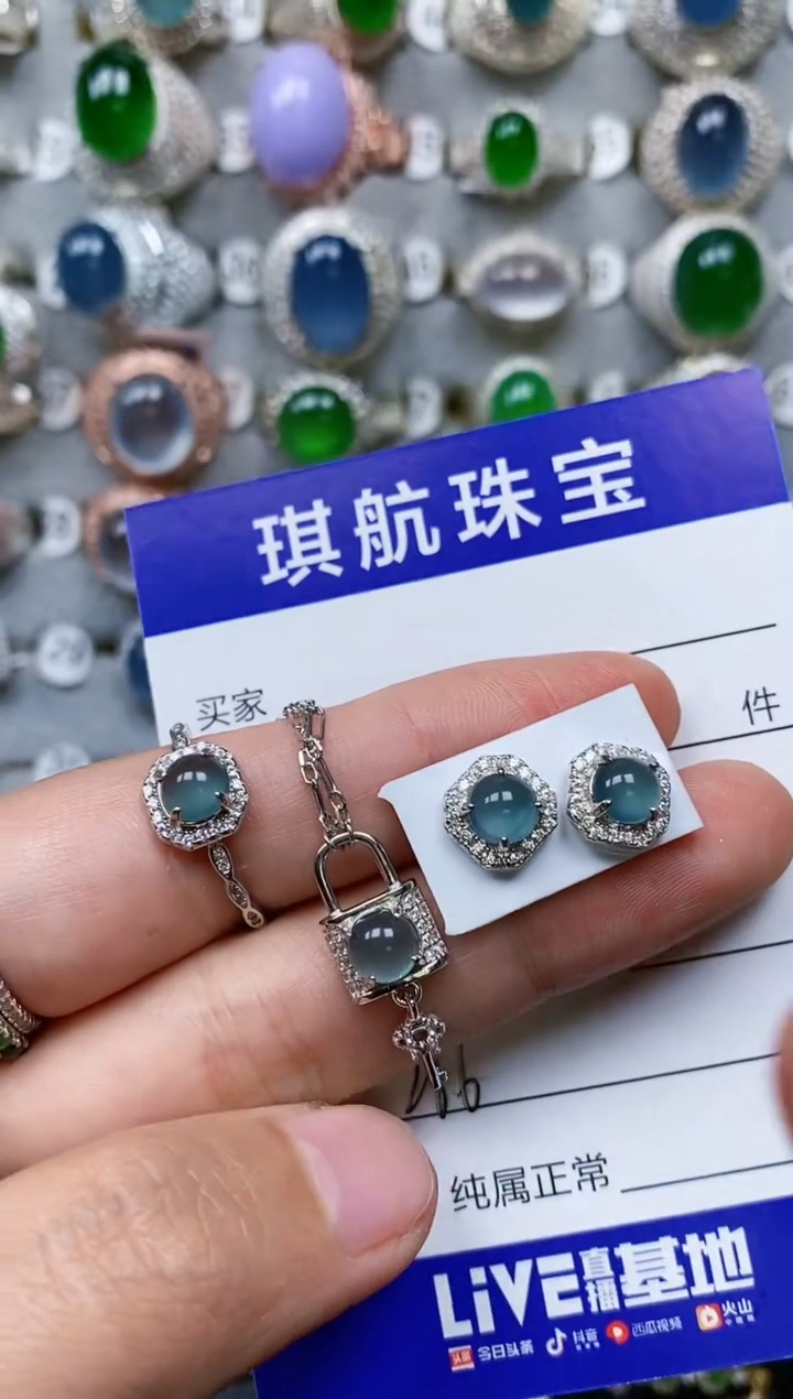 【闪购商品】翡翠颈饰银S925镶嵌0266