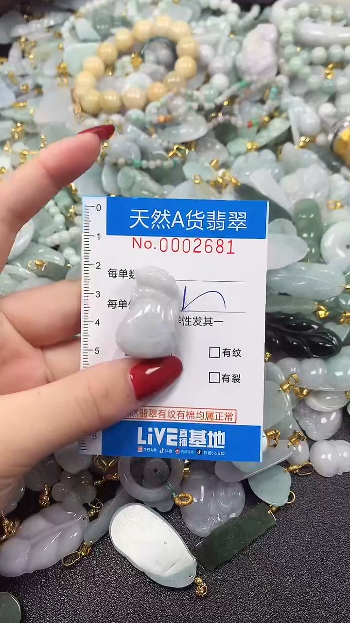 颈饰未镶嵌翡翠净货挂件-2681