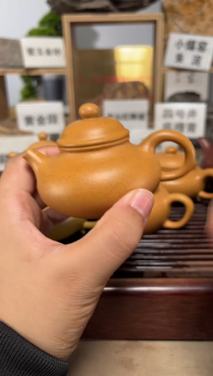 茶壶紫砂黄金段容天