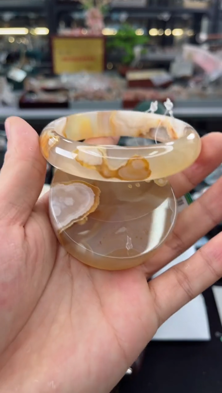 【闪购商品】石英质玉手镯未镶嵌61圈口（赠品镯心）3572506