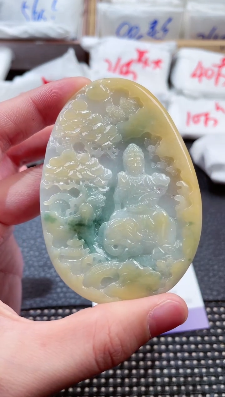 翡翠未镶嵌颈饰00005739普贤