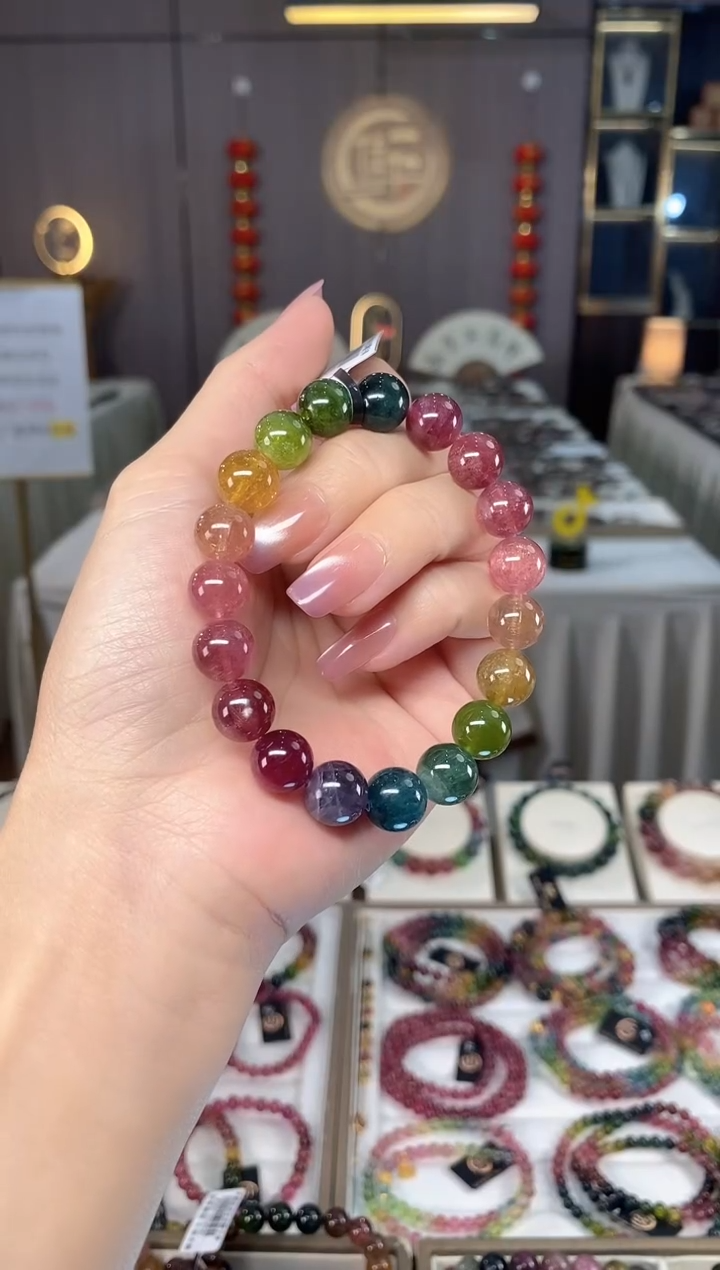 未镶嵌老矿碧玺单圈手串10mm+碧玺多样性发货一条hon