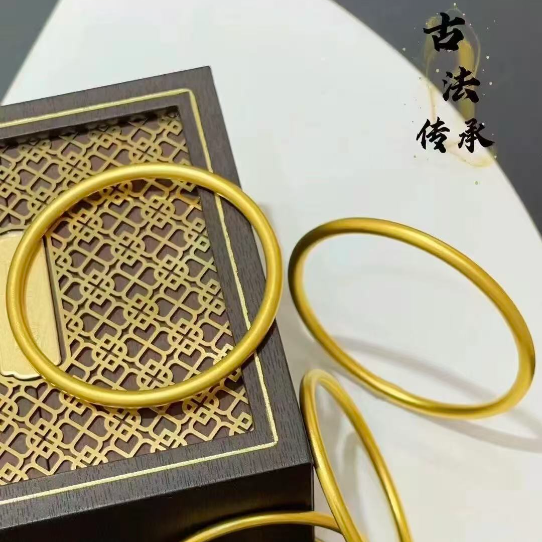 足金999 古法传承(面宽约3.6-3.8mm)古法光圈古法素圈固口古法手