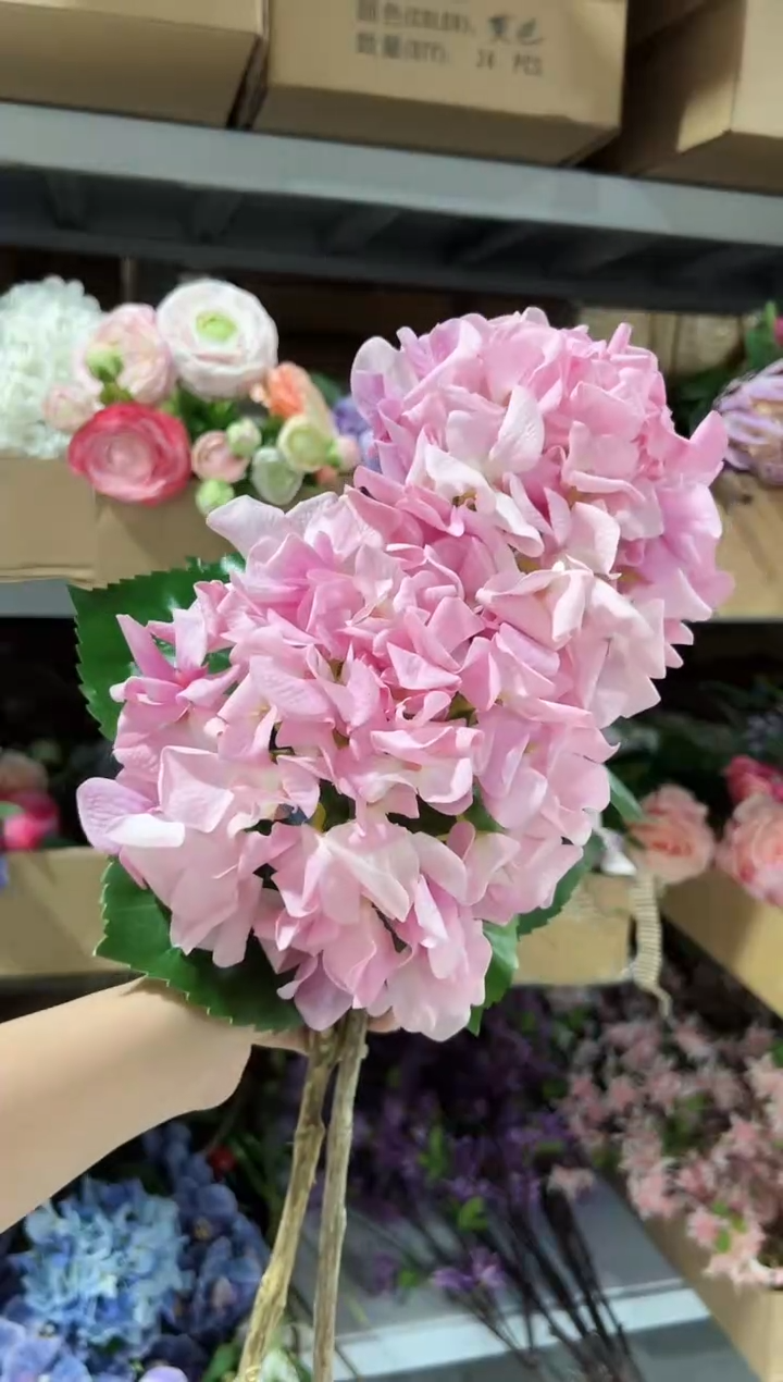 2枝粉色手感保湿绣球