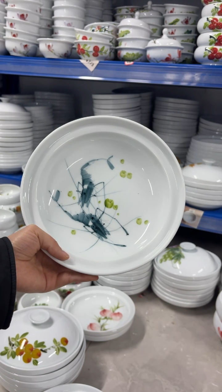 景德镇高温陶瓷食品级手绘釉中彩-和合器