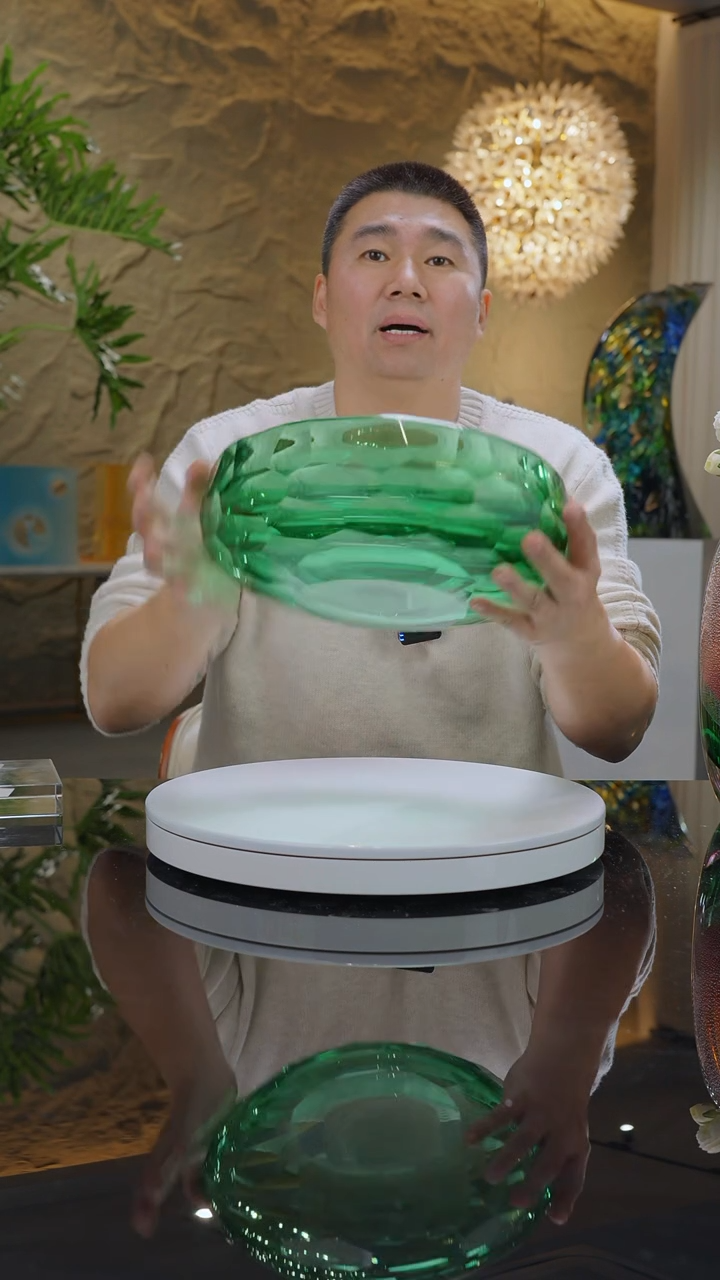 【闪购商品】摆件绿色切面果碗