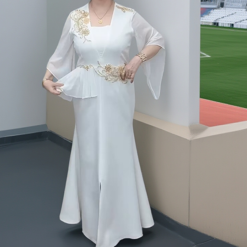 气质拉链秋季长袖长裙连衣裙轻奢设计师春夏优雅