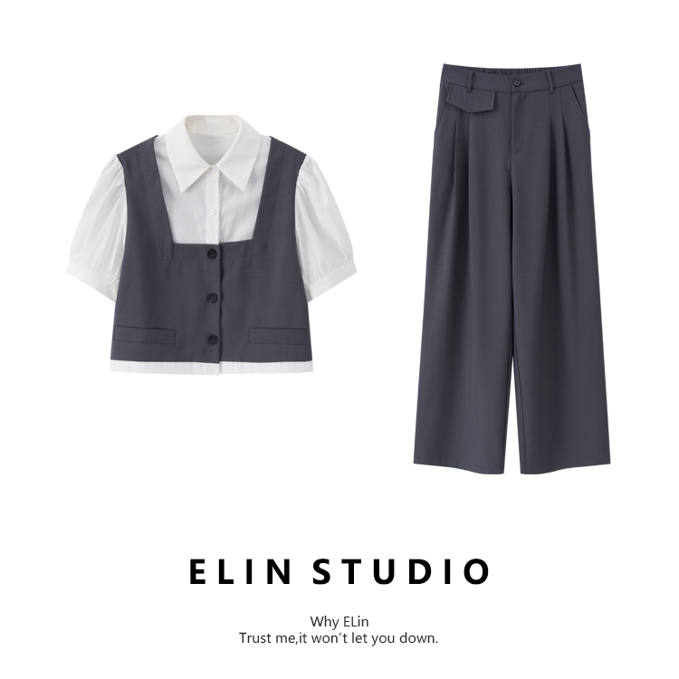 诗琳SHILIN/预售【梦想日记】夏款气质百搭轻奢洋气时尚套装#LT322