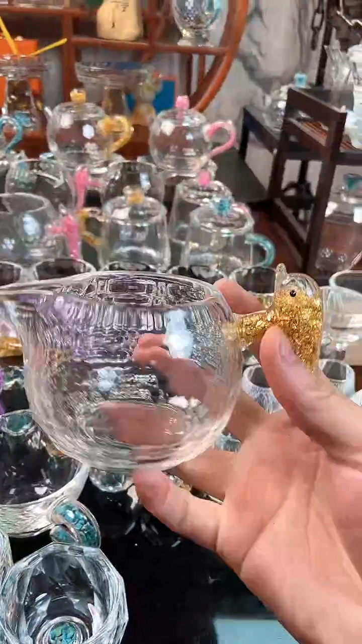 【闪购商品】玺宴新款水晶胖公杯金箔