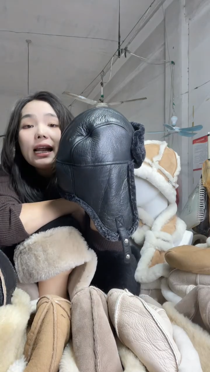 绵羊毛雷锋帽  薄的   