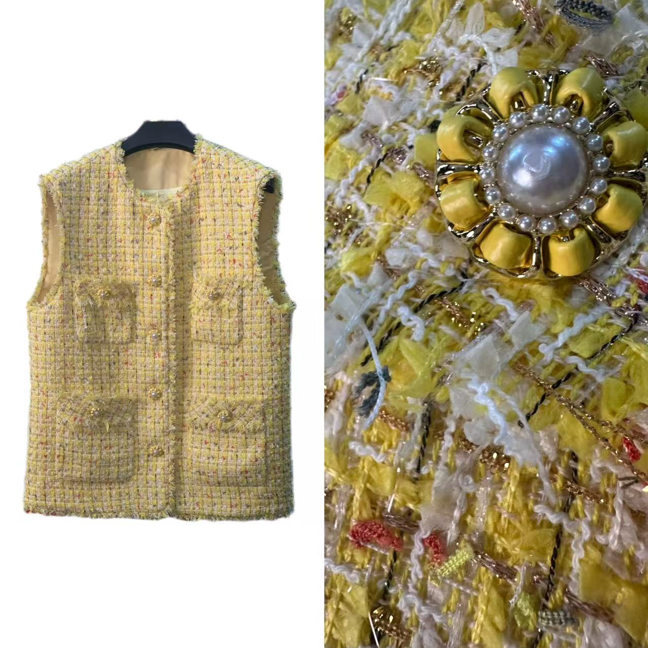 【向日葵】2025春款小香风女显瘦名媛气质上衣短外套马甲设计师