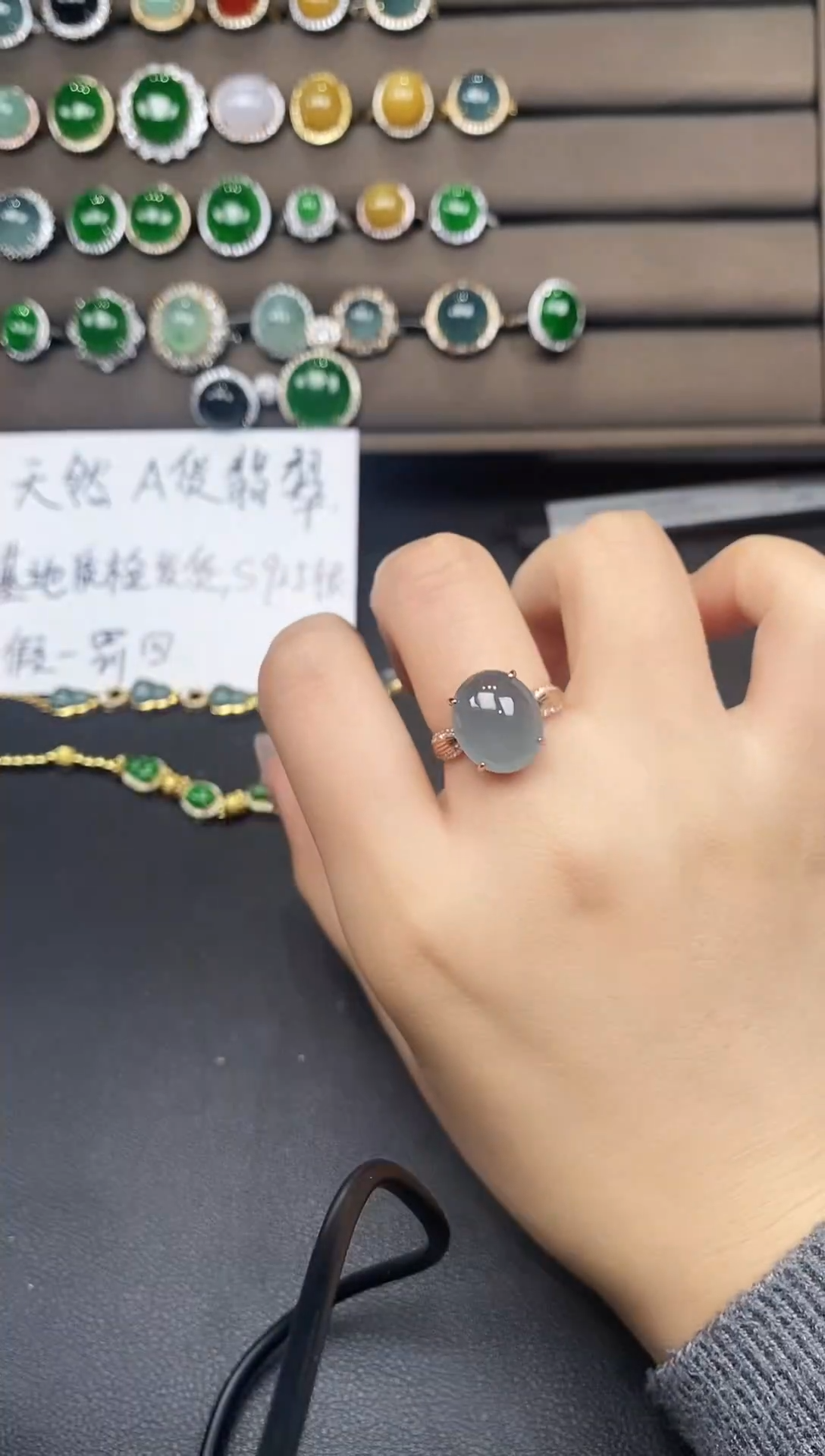 银S925镶嵌戒指翡翠111