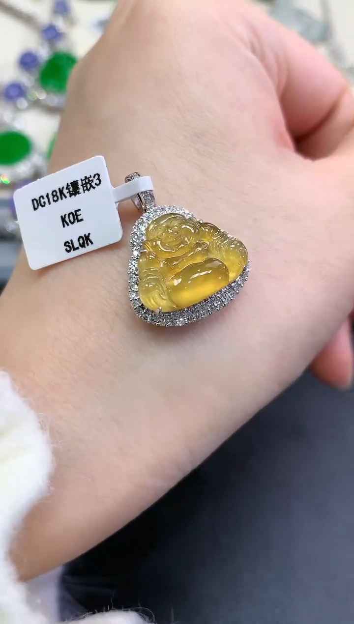 【闪购商品】翡翠颈饰18K金镶嵌D19